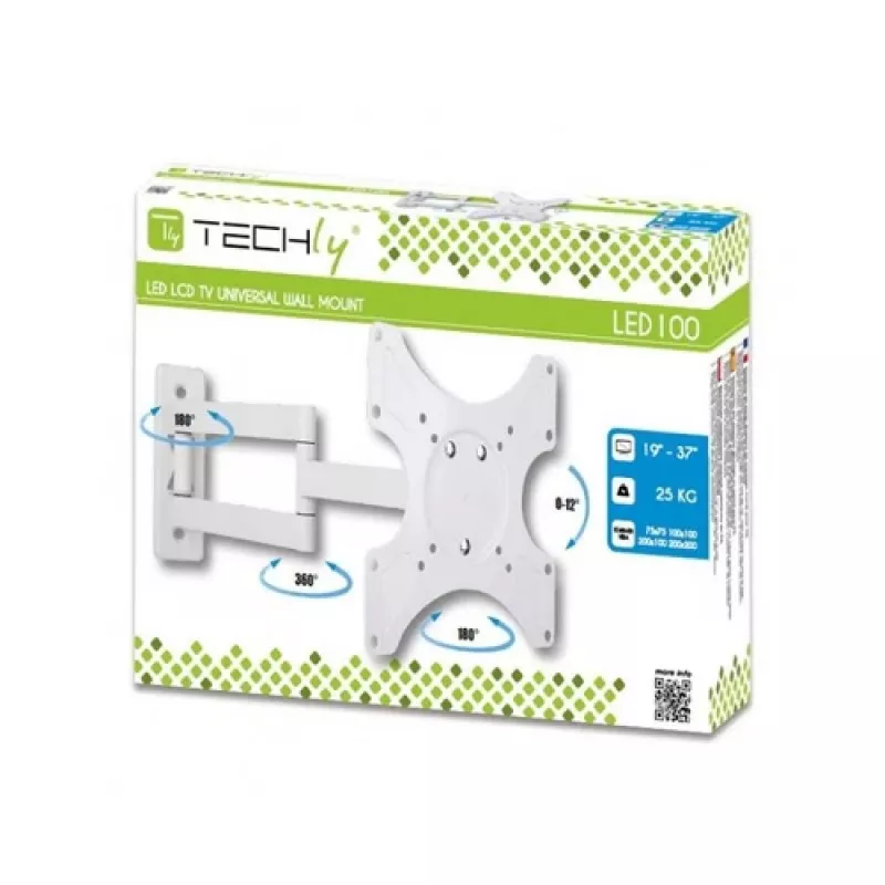 Techly ICA-LCD-2903WH TV laikiklis 94 cm (37 col.) Baltas