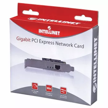 Intellinet Gigabit PCI Express tinklo plokštė, 10/100/1000 Mbps PCI Express RJ45 Ethernet