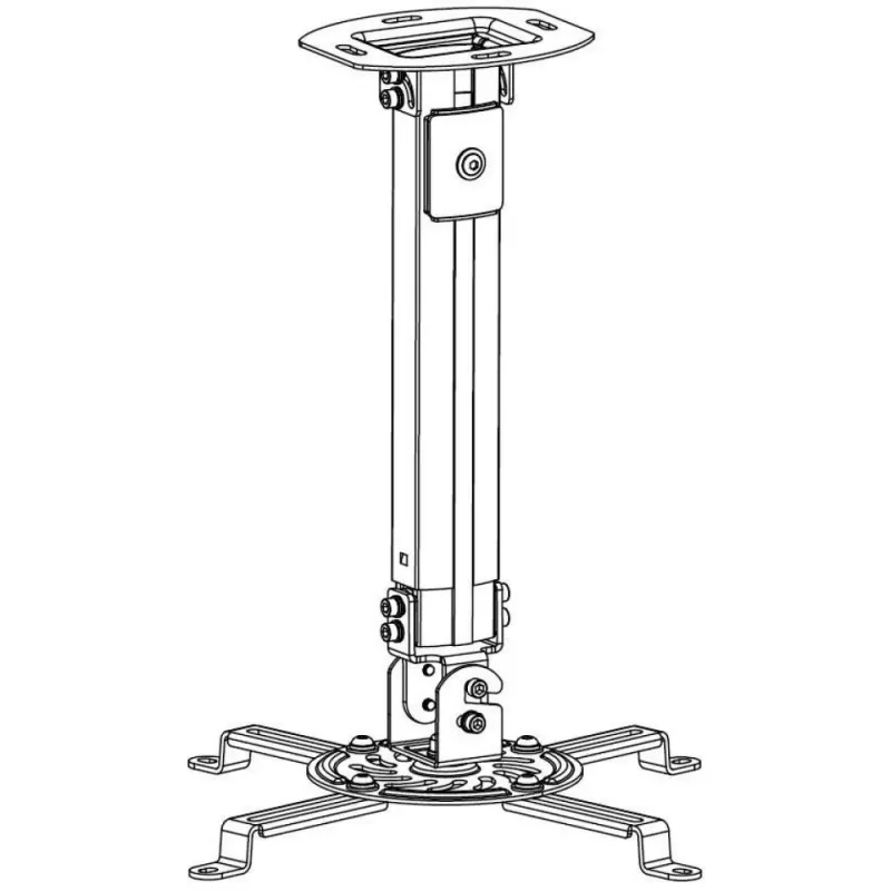 Techly lubinis projektoriaus laikiklis su prailginimu 545–900 mm sidabrinis ICA-PM 18M