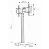 Techly ICA-TR11 TV stovas 177,8 cm (70 inch) juodas, sidabrinis