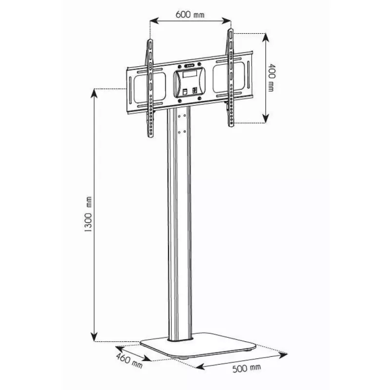 Techly ICA-TR11 TV stovas 177,8 cm (70 inch) juodas, sidabrinis