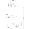 Techly Trolley Floor Stand LCD/LED/Plasma 23-55 colių, VESA 400x400, juodas