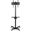 Techly Trolley Floor Stand LCD/LED/Plasma 23-55 colių, VESA 400x400, juodas