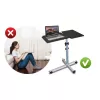Stovas nešiojamam kompiuteriui Techly Universal Adjustable Trolley for Notebook Projector Juodas