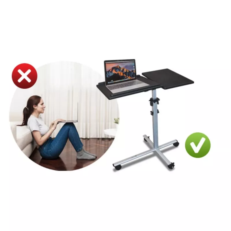 Stovas nešiojamam kompiuteriui Techly Universal Adjustable Trolley for Notebook Projector Juodas
