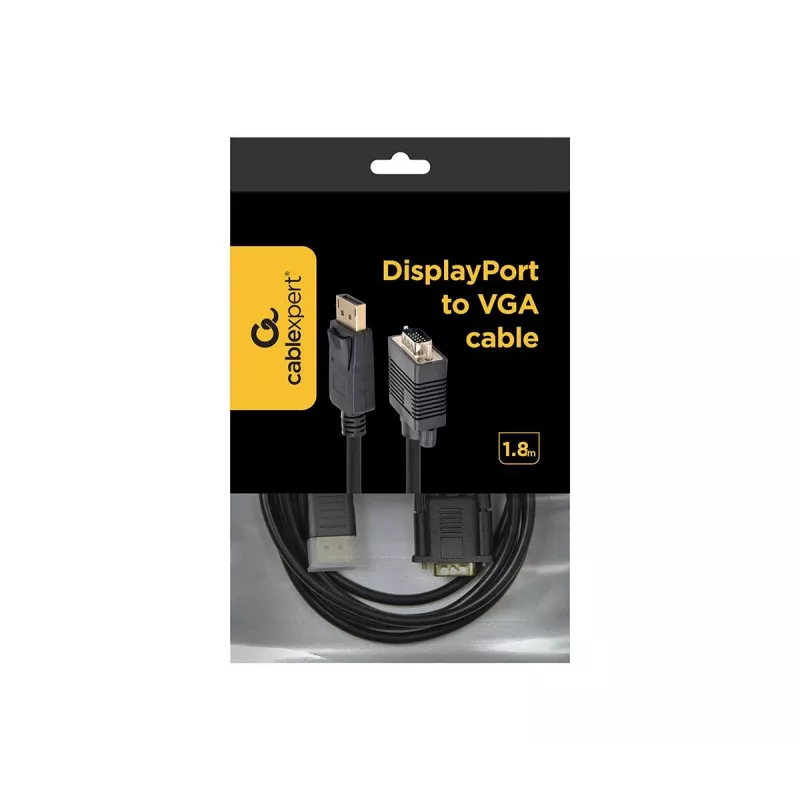 Gembird CCP-DPM-VGAM-6 DisplayPort į VGA adapterio kabelis, 1,8 m, juodas