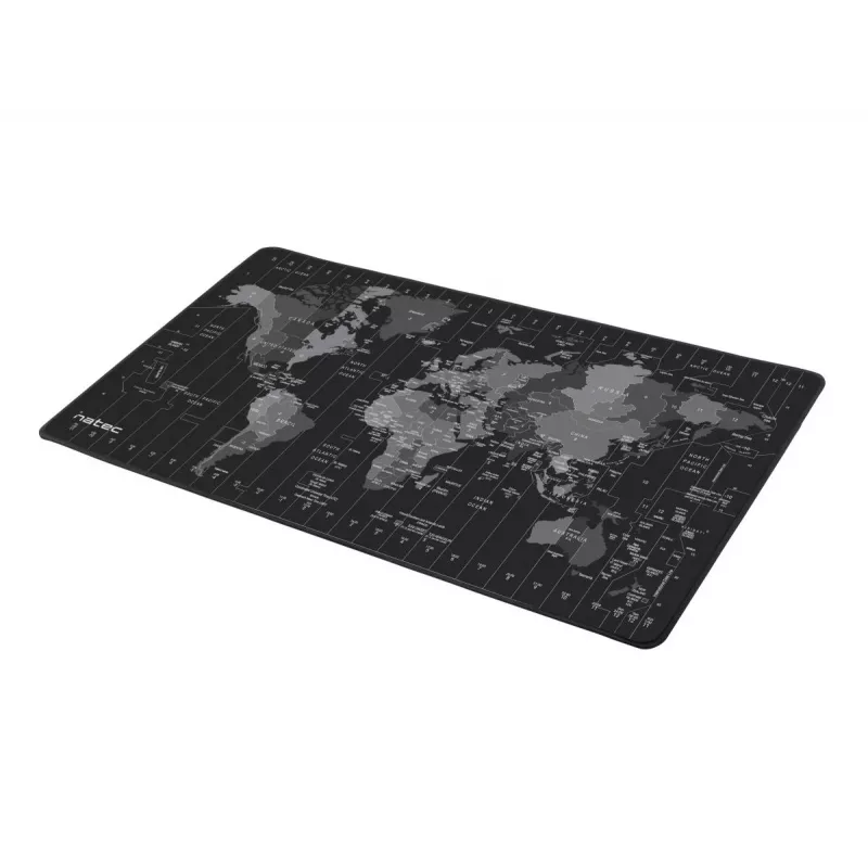 Pelės kilimėlis NATEC Time Zone Map Maxi — audinys 400×800 mm, 2.5 mm, vandeniui atsparus, neslystantis