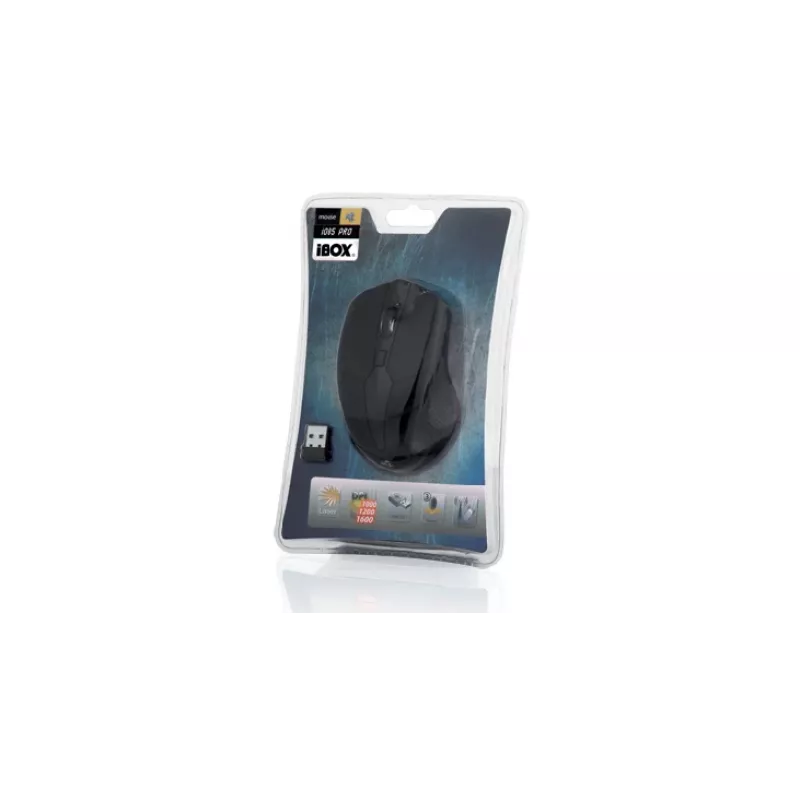 IBOX I005 Pro - Ambideštrinė belaidė lazerinė pelė 1600 DPI