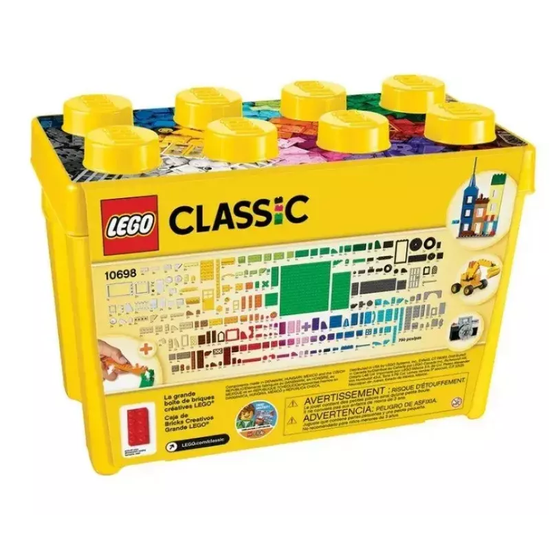 Konstruktorius LEGO Classic 10698 — 790 dalių, įvairiaspalvis, 33 spalvos, su žaliomis pagrindo plokštėmis ir aksesuarais