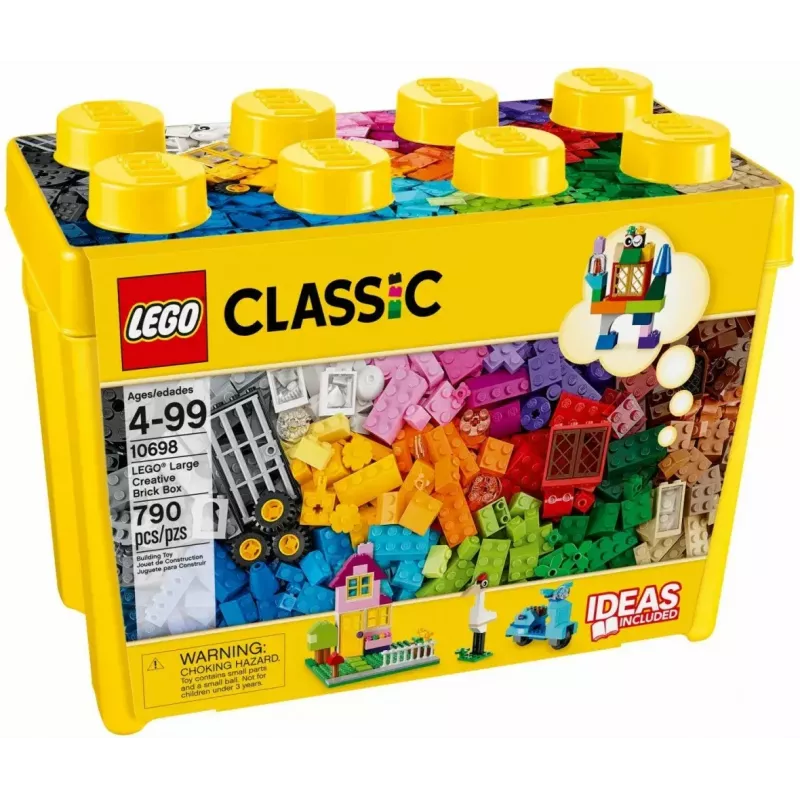 Konstruktorius LEGO Classic 10698 — 790 dalių, įvairiaspalvis, 33 spalvos, su žaliomis pagrindo plokštėmis ir aksesuarais