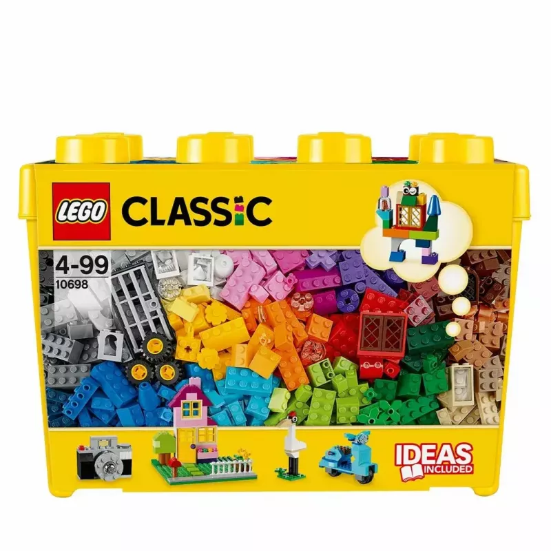 Konstruktorius LEGO Classic 10698 — 790 dalių, įvairiaspalvis, 33 spalvos, su žaliomis pagrindo plokštėmis ir aksesuarais