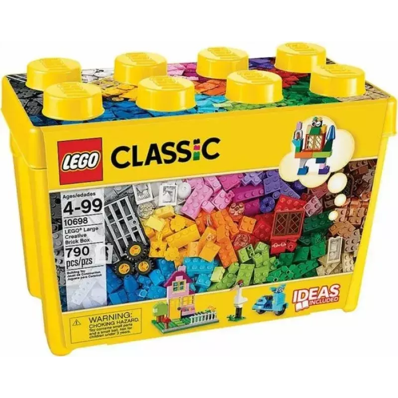 Konstruktorius LEGO Classic 10698 — 790 dalių, įvairiaspalvis, 33 spalvos, su žaliomis pagrindo plokštėmis ir aksesuarais