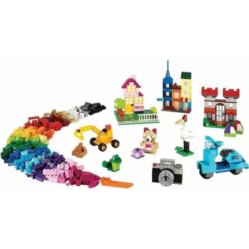 Konstruktorius LEGO Classic 10698 — 790 dalių, įvairiaspalvis, 33 spalvos, su žaliomis pagrindo plokštėmis ir aksesuarais