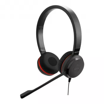 Jabra Evolve 20SE MS Stereo ausinės, laidinės, biurui/skambučių centrui, 150 - 7000 Hz, 132 g, juodos