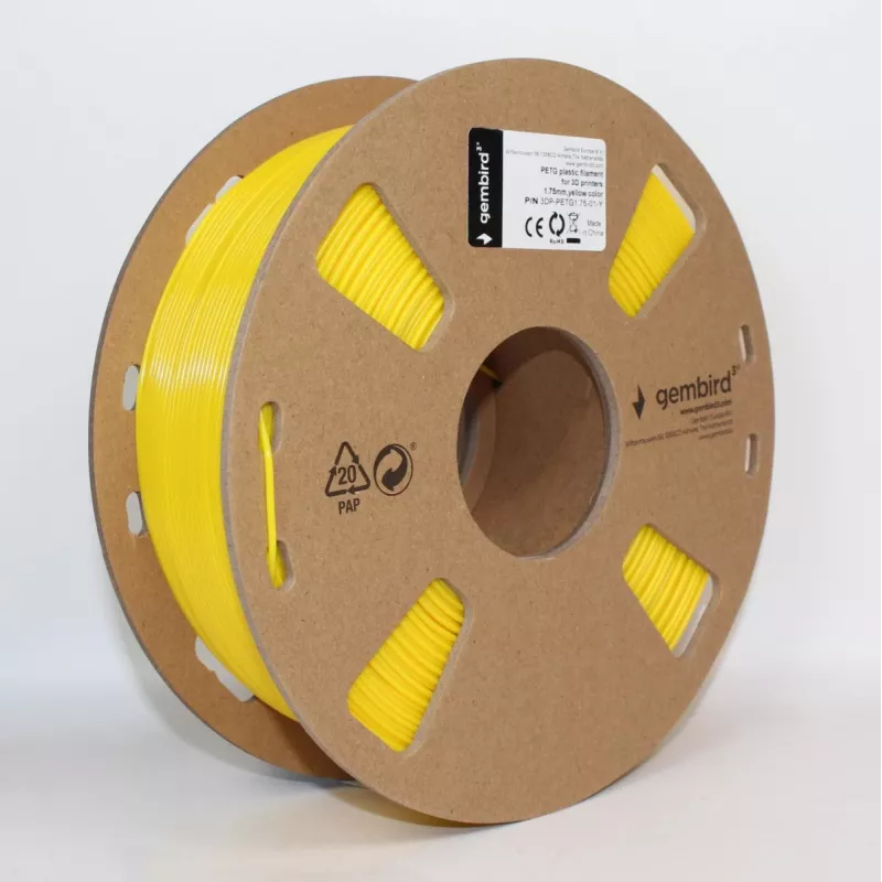 Gembird PETG Yellow 1,75 mm 1 kg