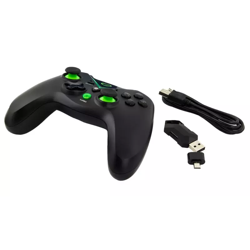 Belaidis žaidimų pultas ESPERANZA EGG112K 2.4GHz PC ir PS3, USB imtuvas, juodas, 12 mygtukų, analoginiai svirtelės