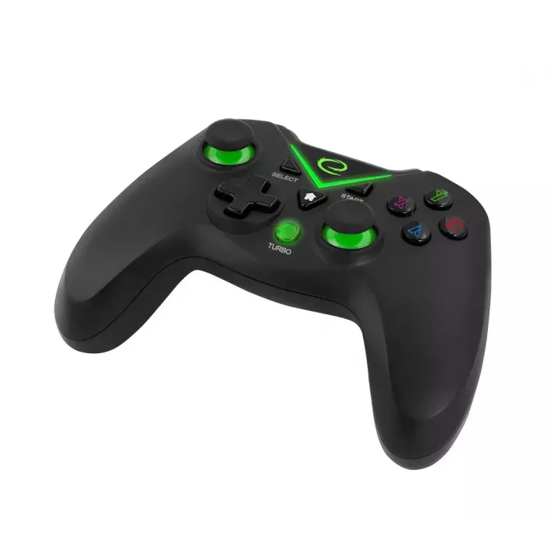 Belaidis žaidimų pultas ESPERANZA EGG112K 2.4GHz PC ir PS3, USB imtuvas, juodas, 12 mygtukų, analoginiai svirtelės