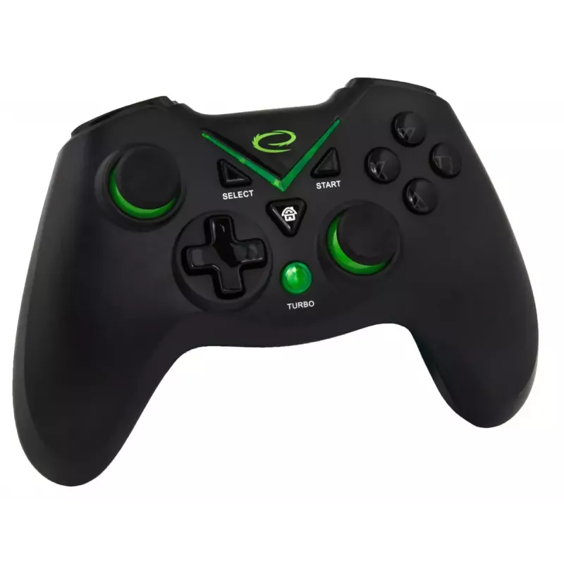Belaidis žaidimų pultas ESPERANZA EGG112K 2.4GHz PC ir PS3, USB imtuvas, juodas, 12 mygtukų, analoginiai svirtelės