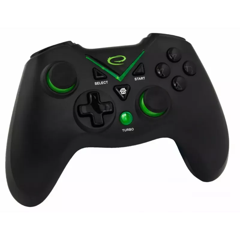 Belaidis žaidimų pultas ESPERANZA EGG112K 2.4GHz PC ir PS3, USB imtuvas, juodas, 12 mygtukų, analoginiai svirtelės