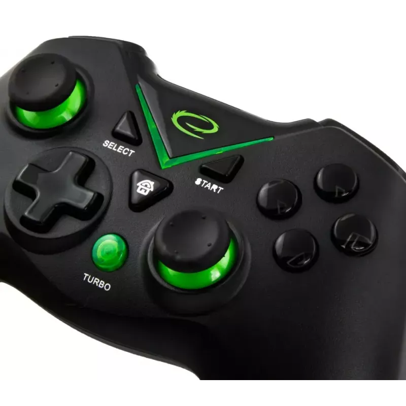 Belaidis žaidimų pultas ESPERANZA EGG112K 2.4GHz PC ir PS3, USB imtuvas, juodas, 12 mygtukų, analoginiai svirtelės
