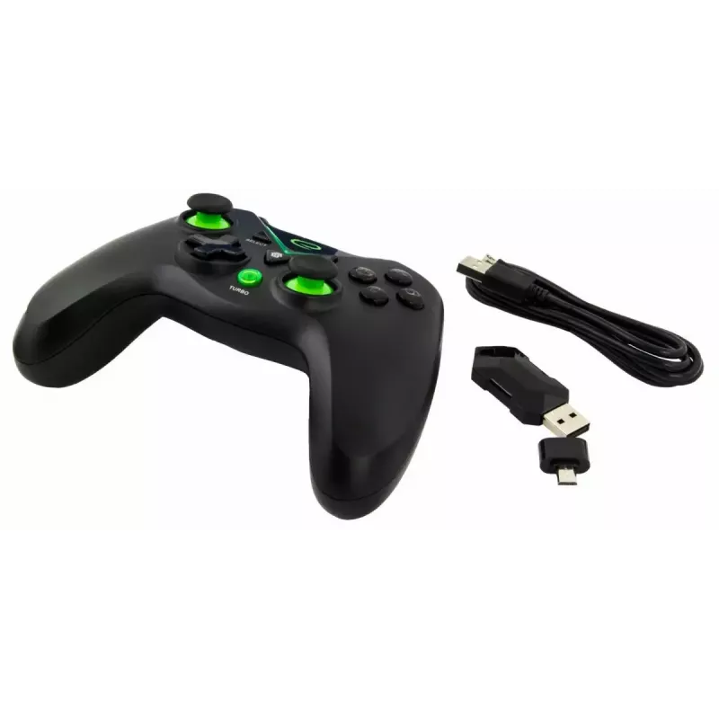 Belaidis žaidimų pultas ESPERANZA EGG112K 2.4GHz PC ir PS3, USB imtuvas, juodas, 12 mygtukų, analoginiai svirtelės