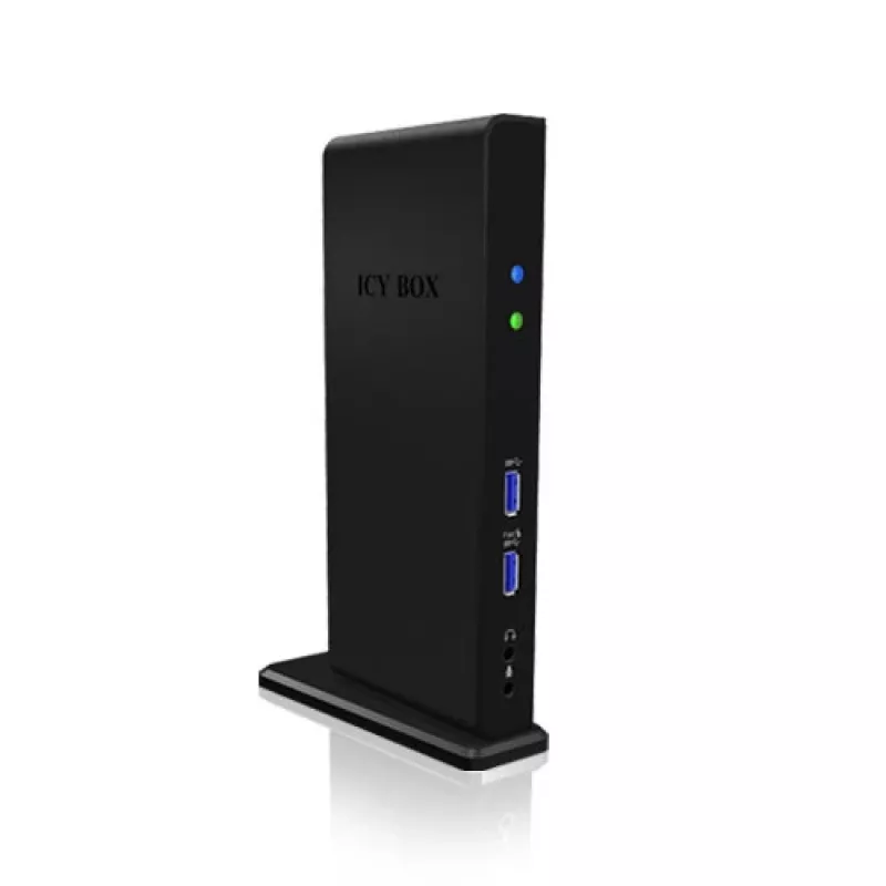 ICY BOX IB-DK2241AC belaidis USB 3.2 Gen 1 (3.1 Gen 1) Type-A dokas juodas