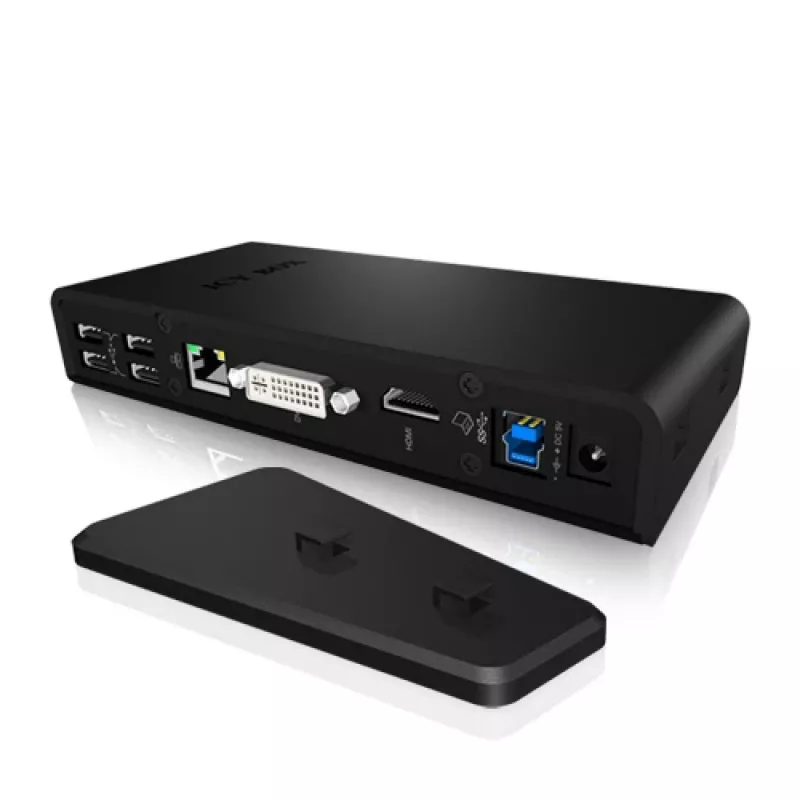 ICY BOX IB-DK2241AC belaidis USB 3.2 Gen 1 (3.1 Gen 1) Type-A dokas juodas