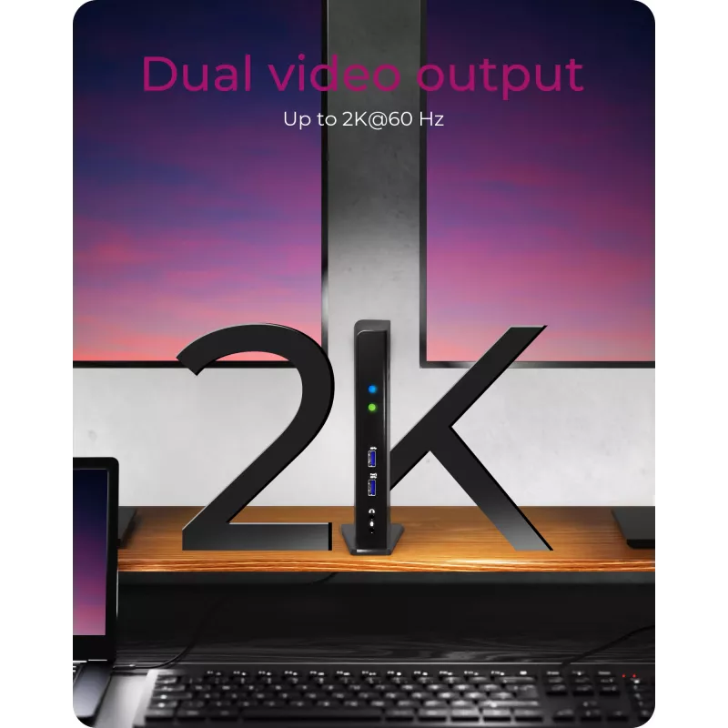 ICY BOX IB-DK2241AC belaidis USB 3.2 Gen 1 (3.1 Gen 1) Type-A dokas juodas