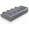 ICY BOX IB-HUB1405 USB 3.2 Gen 1 (3.1 Gen 1) Type-B 5000 Mbit/s Antracitinis