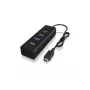 ICY BOX IB-HUB1409-C3 USB 3.2 Gen 1 tipo C 4 prievadų USB-A šakotuvas, 5000 Mbit/s, juodas