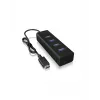 ICY BOX IB-HUB1409-C3 USB 3.2 Gen 1 tipo C 4 prievadų USB-A šakotuvas, 5000 Mbit/s, juodas
