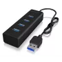 ICY BOX IB-HUB1409-U3 USB 3.2 Gen 1 (3.1 Gen 1) Type-A 5000 Mbit/s Juodas