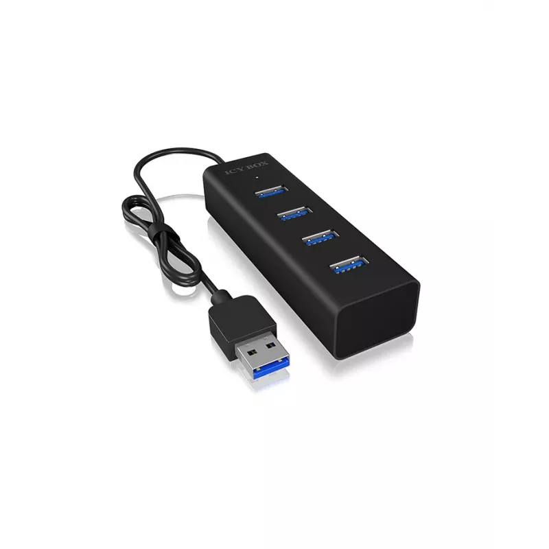ICY BOX IB-HUB1409-U3 USB 3.2 Gen 1 (3.1 Gen 1) Type-A 5000 Mbit/s Juodas