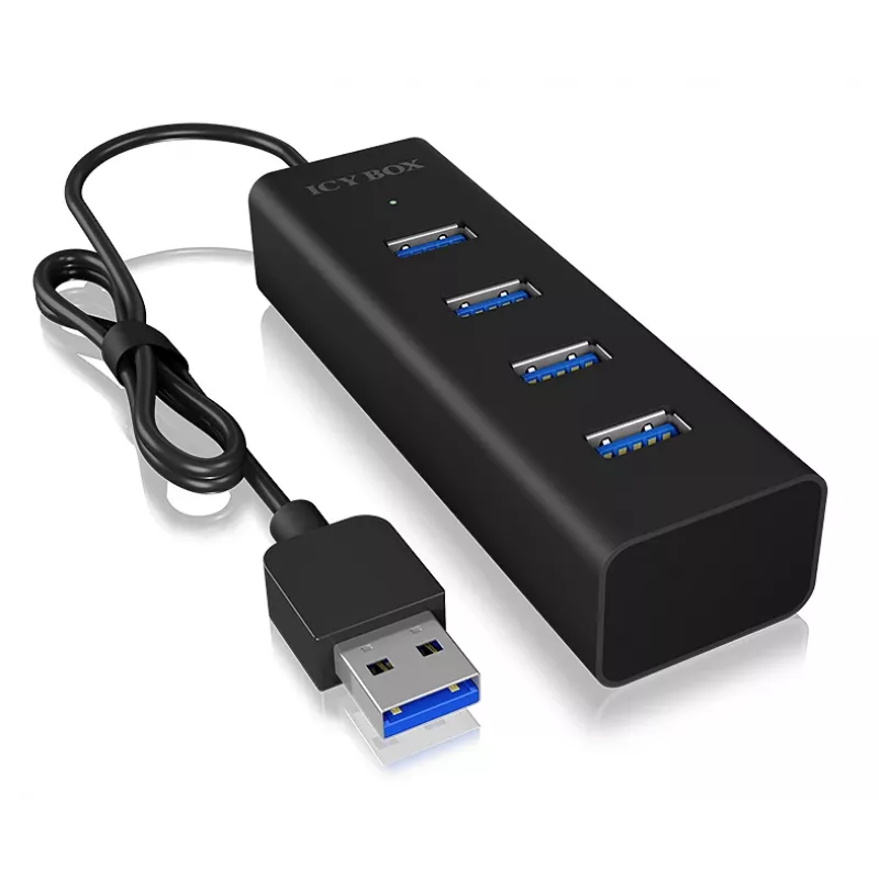 ICY BOX IB-HUB1409-U3 USB 3.2 Gen 1 (3.1 Gen 1) Type-A 5000 Mbit/s Juodas