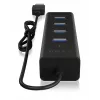 ICY BOX IB-HUB1409-U3 USB 3.2 Gen 1 (3.1 Gen 1) Type-A 5000 Mbit/s Juodas