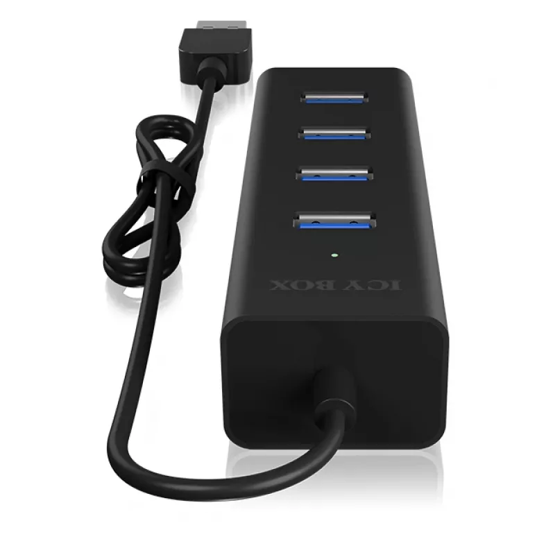 ICY BOX IB-HUB1409-U3 USB 3.2 Gen 1 (3.1 Gen 1) Type-A 5000 Mbit/s Juodas