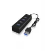 ICY BOX IB-HUB1409-U3 USB 3.2 Gen 1 (3.1 Gen 1) Type-A 5000 Mbit/s Juodas