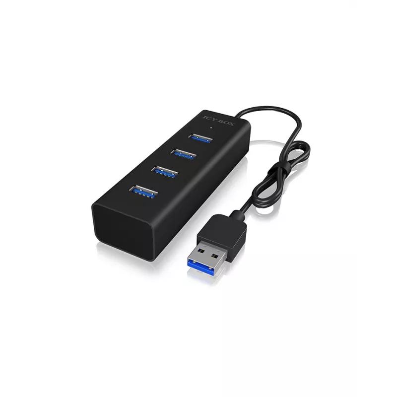 ICY BOX IB-HUB1409-U3 USB 3.2 Gen 1 (3.1 Gen 1) Type-A 5000 Mbit/s Juodas