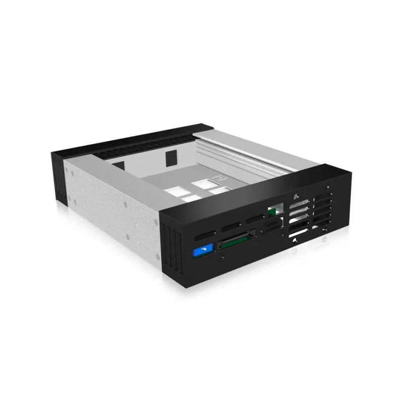ICY BOX IB-129SSK-B 13,3 cm (5,25 colio) priekinis rėmelis, juodos spalvos