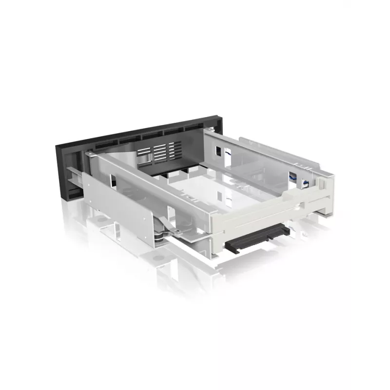 ICY BOX IB-168SK-B išimamas diskų skyrelis be dėklo 3,5″ SATA HDD, 5,25″ (13,3 cm) angai, su užraktu, juodas