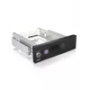 ICY BOX IB-168SK-B išimamas diskų skyrelis be dėklo 3,5″ SATA HDD, 5,25″ (13,3 cm) angai, su užraktu, juodas