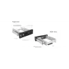 ICY BOX IB-168SK-B išimamas diskų skyrelis be dėklo 3,5″ SATA HDD, 5,25″ (13,3 cm) angai, su užraktu, juodas