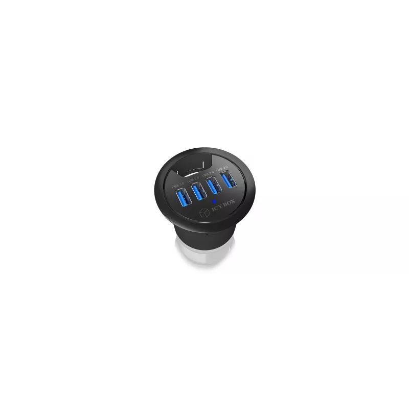 ICY BOX IB-HUB1403 USB 3.2 Gen 1 (3.1 Gen 1) Type-A 5000 Mbit/s Juodas