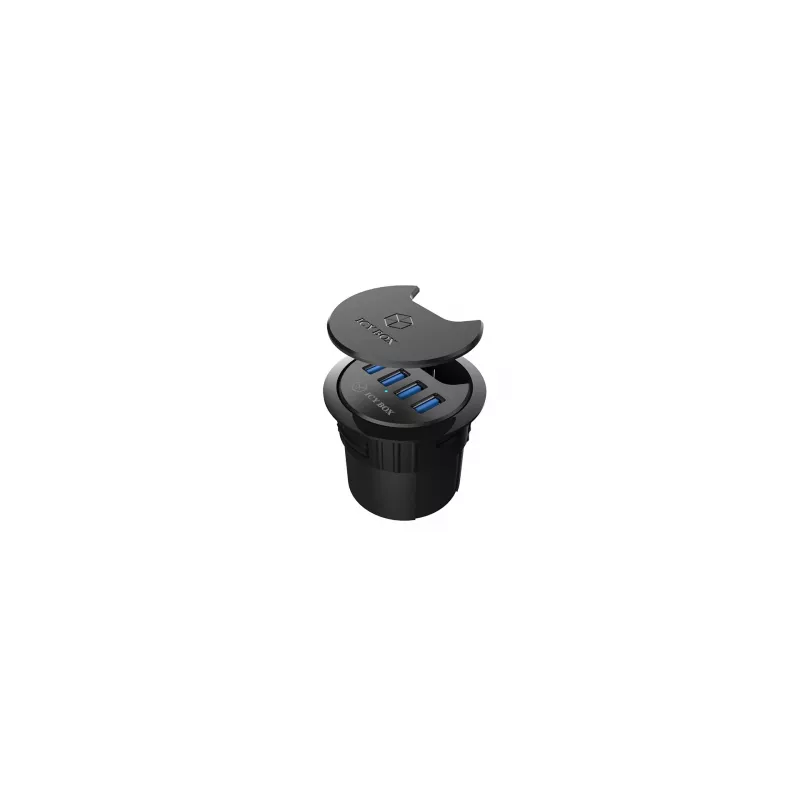 ICY BOX IB-HUB1403 USB 3.2 Gen 1 (3.1 Gen 1) Type-A 5000 Mbit/s Juodas