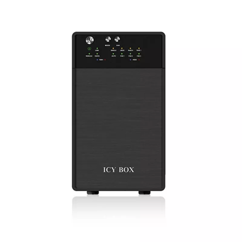 ICY BOX IB-RD3620SU3 diskų masyvas 0 TB stalinis juodas