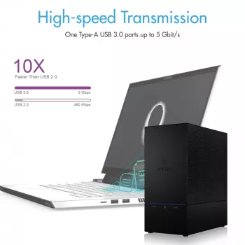 ICY BOX IB-RD3621U3 HDD/SSD korpusas Juodas 3.5 colio