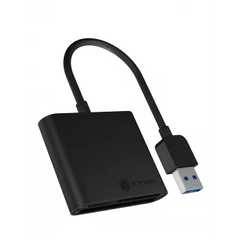 ICY BOX IB-CR301-U3 kortelių skaitytuvas USB 3.2 Gen 1 (3.1 Gen 1) Juodas