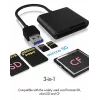 ICY BOX IB-CR301-U3 kortelių skaitytuvas USB 3.2 Gen 1 (3.1 Gen 1) Juodas