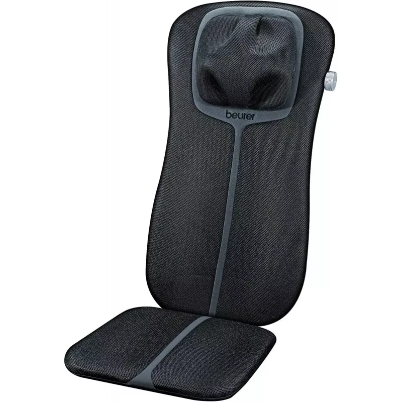 Masažinis užvalkalas sėdynei Beurer MG 254 – shiatsu kaklo ir nugaros masažuoklis su šildymo funkcija, juodas, 5,4 kg