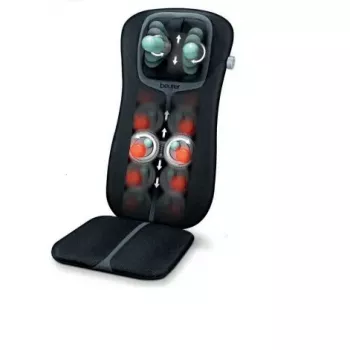 Masažinis užvalkalas sėdynei Beurer MG 254 – shiatsu kaklo ir nugaros masažuoklis su šildymo funkcija, juodas, 5,4 kg